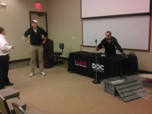 Doc and Skip setting up their broadcast location in Omaha, NE
